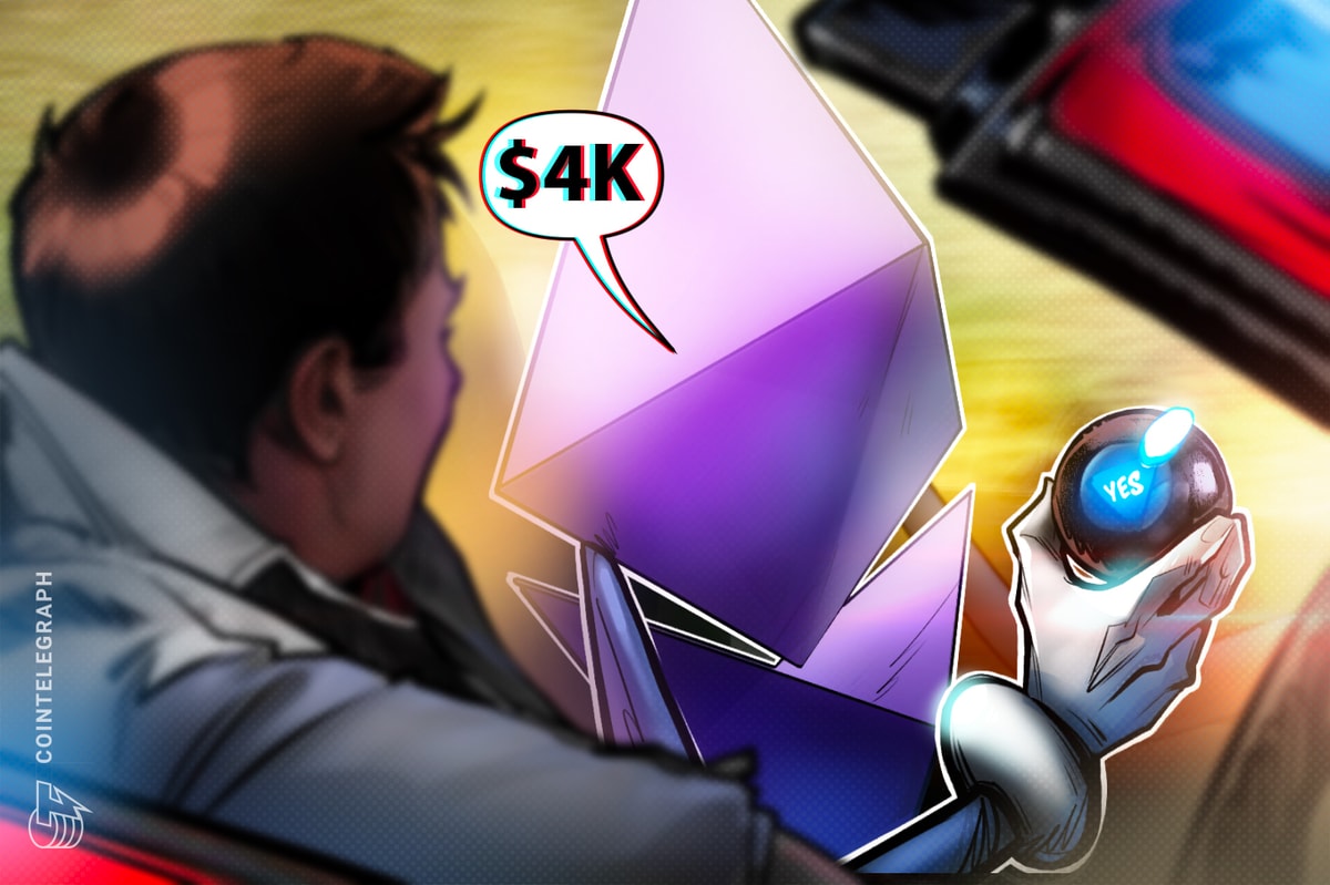 Ethereum price chart targets $4K as transaction fees hit 3-month high